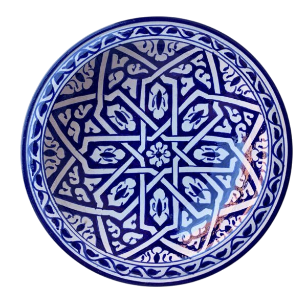 Marokkansk keramikfad 25 cm i dia – Farida