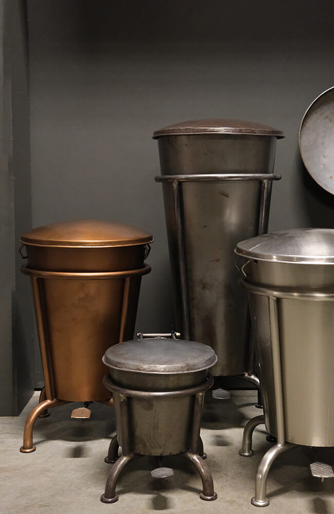 Trademark Living Klapp pedalspand kobber - L