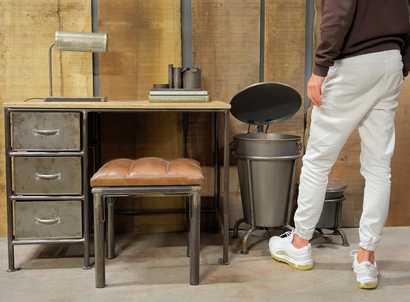 Trademark Living Klapp pedalspand jern - L