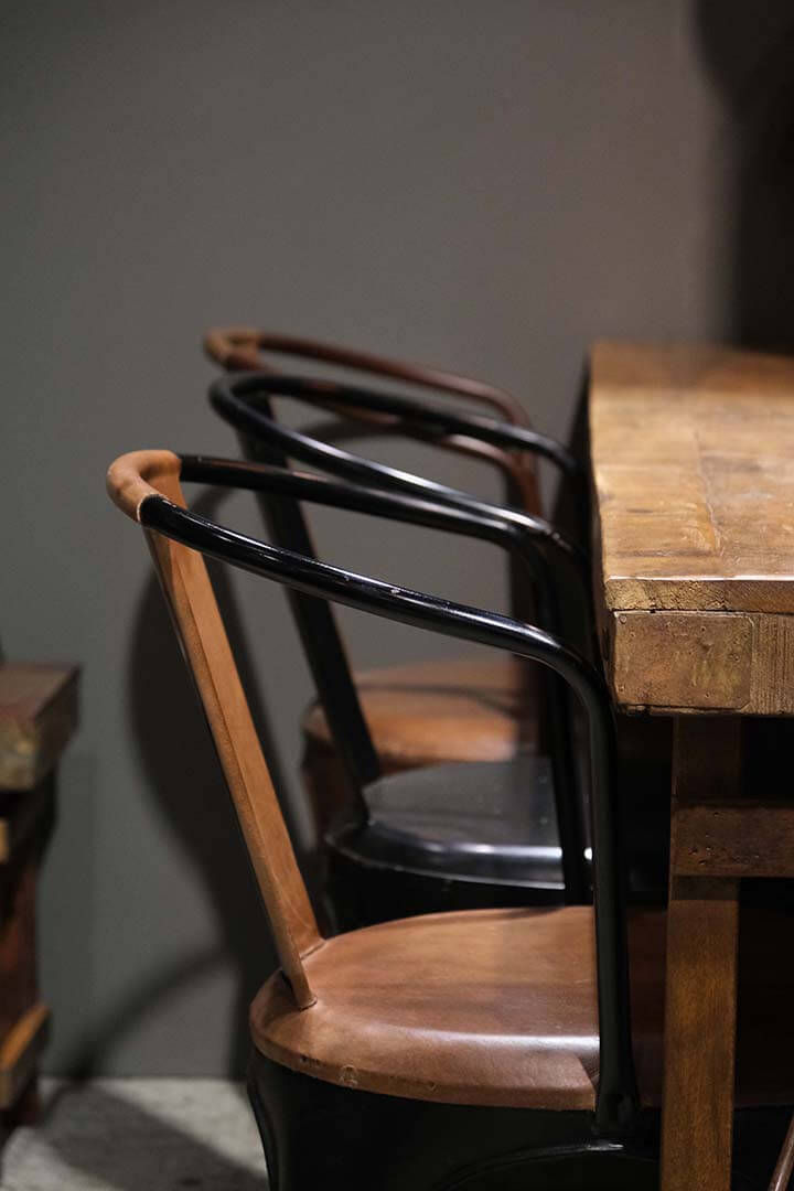 Trademark Living Living spisebordsstol - sort med læder