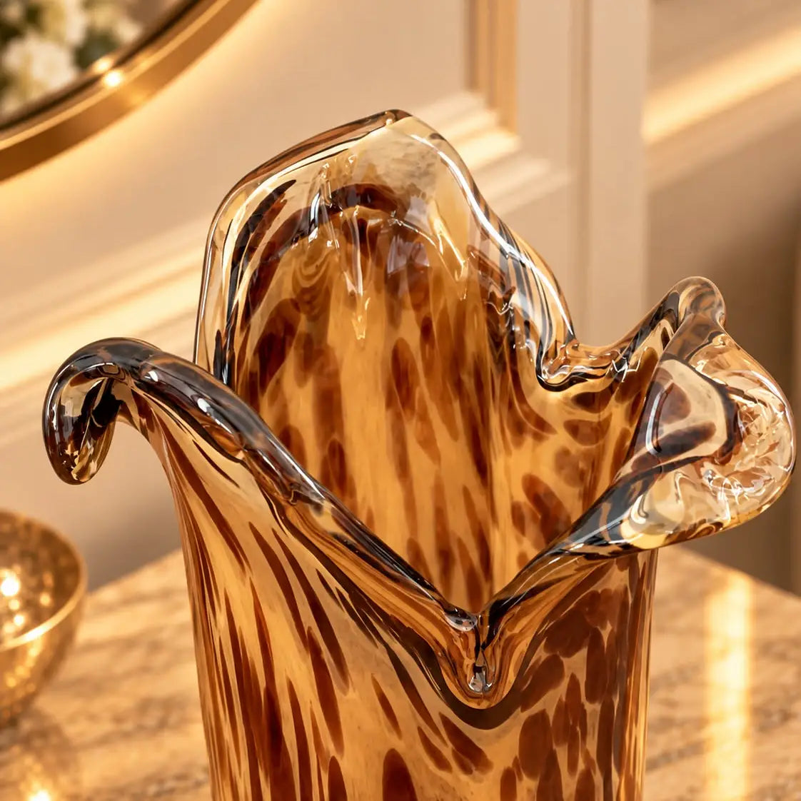 Vaso Tulipano i Murano-glas, H 31 cm.