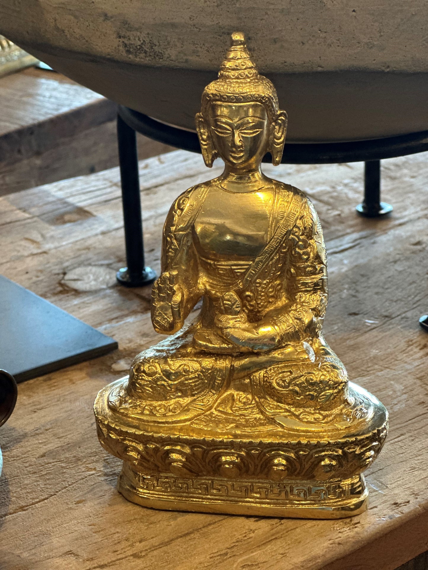 BUDDHA MESSING H 17,5 cm.
