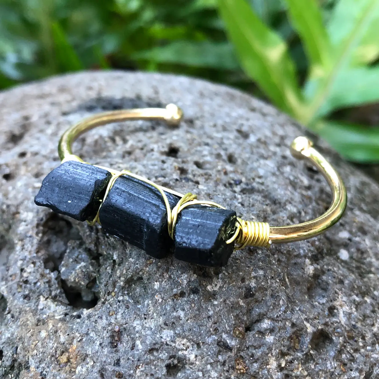 Sort turmalin Gemstone armbånd