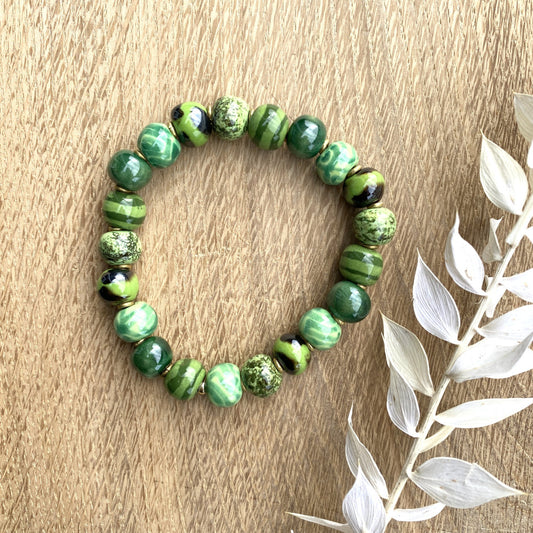 Armbånd elastik - Green star yang