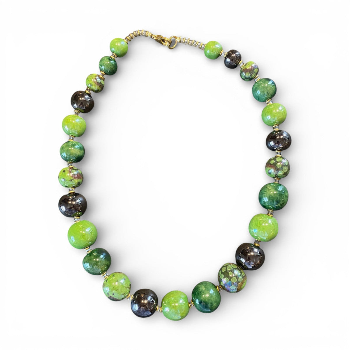 Perlekæde - Mini Tango - Clear green