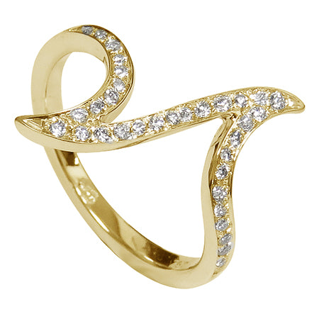 18K Gold Ring 0.20 cttw Diamonds