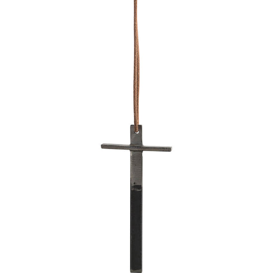 Trademark Living Kors med lædersnor - jern