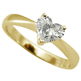 18K Gold Solitaire Ring - Brillant 0,33 ct