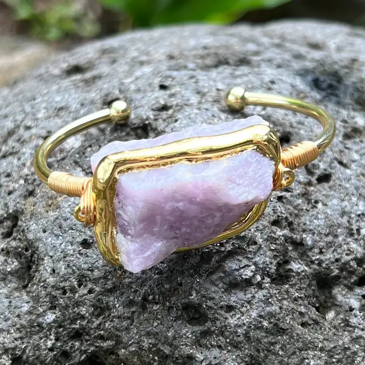 Kunzite ru ædelsten armbånd - Kunzit