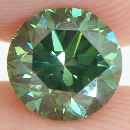 0,70 CT-Fancy Vivid Green Color l VS2 Clarity