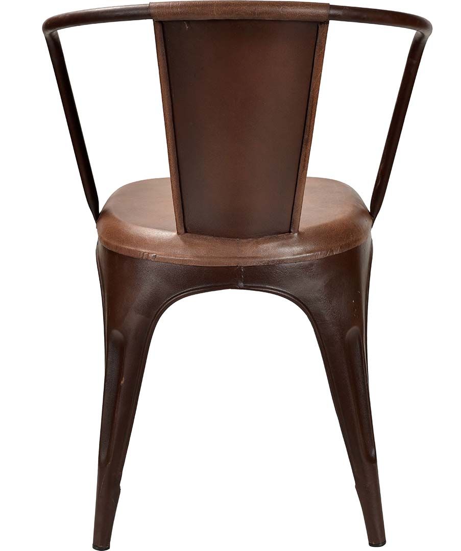 Trademark Living Living spisebordsstol - rust med læder