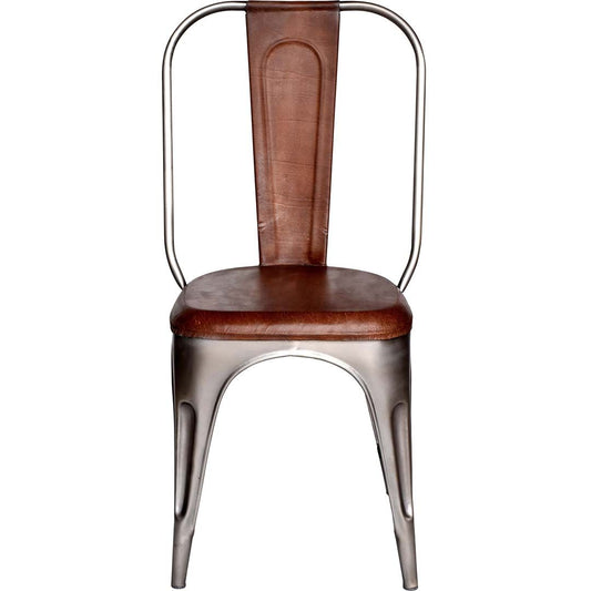 Trademark Living Living spisebordsstol med høj ryg - shiny med læder