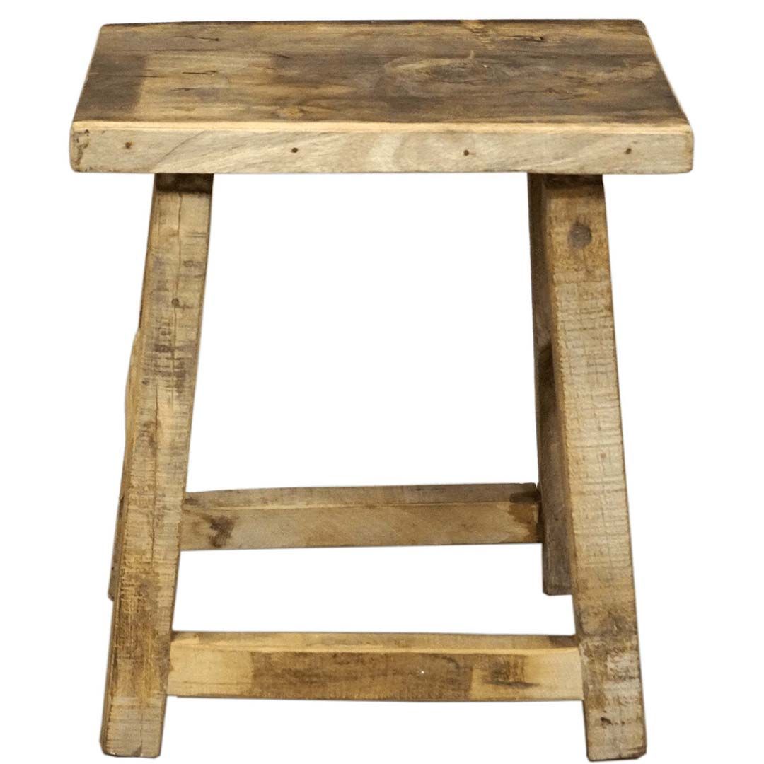 Trademark Living Nordic skammel i lyst genbrugstræ