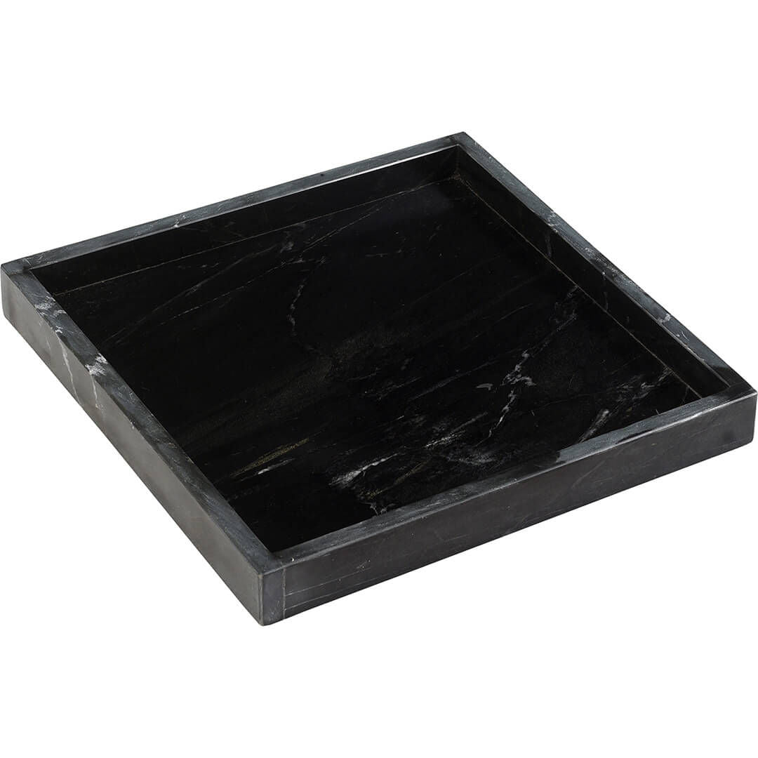 Trademark Living Marco kvadratisk marmor fad - sort