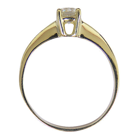 18K Yellow Gold Solitaire Ring Brillant ct. 0,55