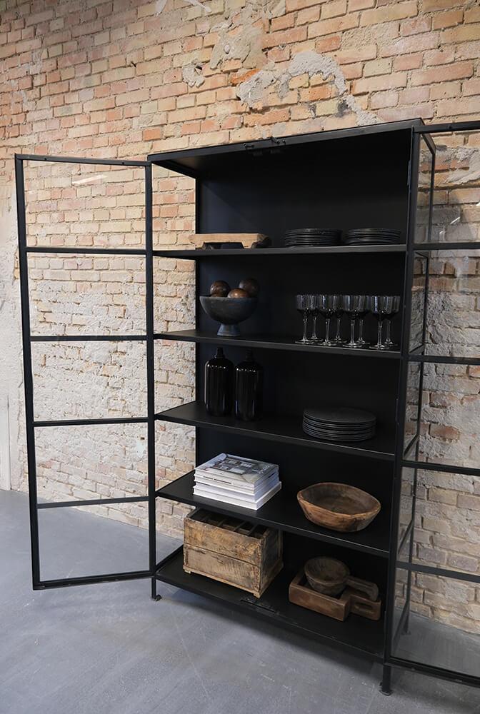 Vitrineskab i Metal/Glas