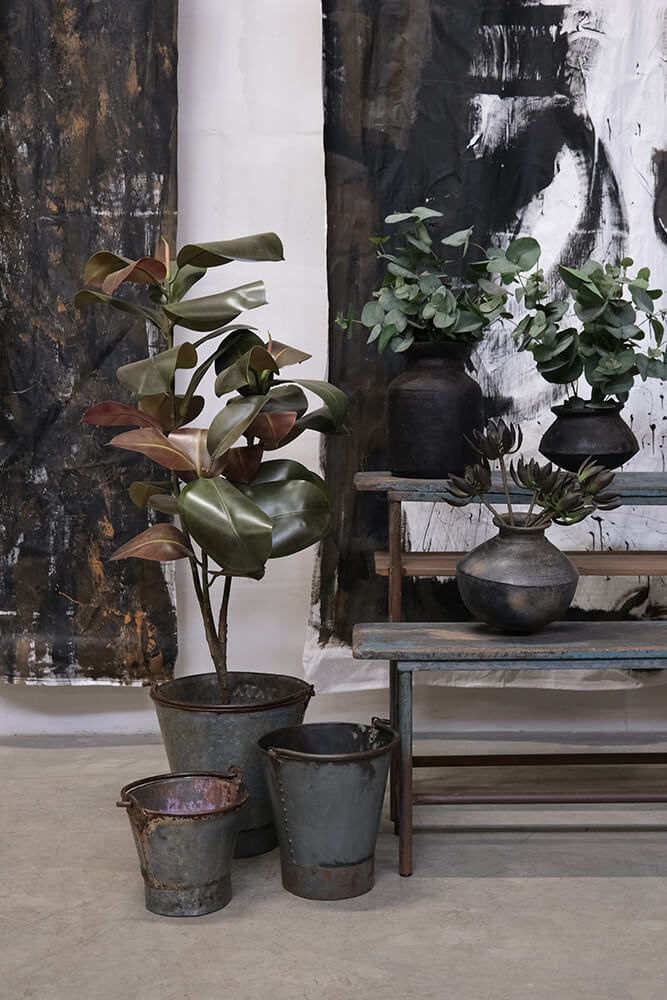 Trademark Living Gamle jernspande - sæt a tre