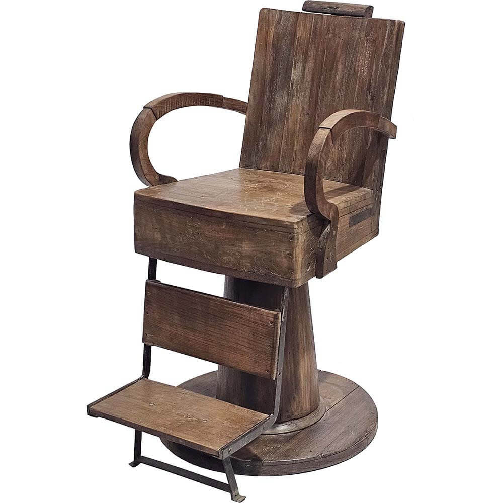 Trademark Living Gammel barberstol i træ