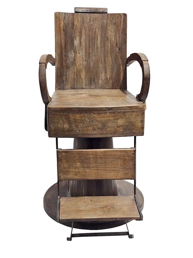 Trademark Living Gammel barberstol i træ