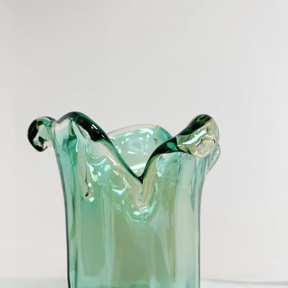 Vaso Tulipano, grøn, Murano glas. H: 25 cm