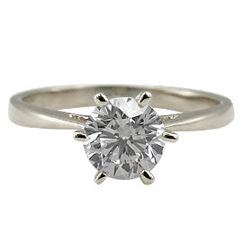 18K White Gold Solitaire Ring - Brillant 1,00 ct.