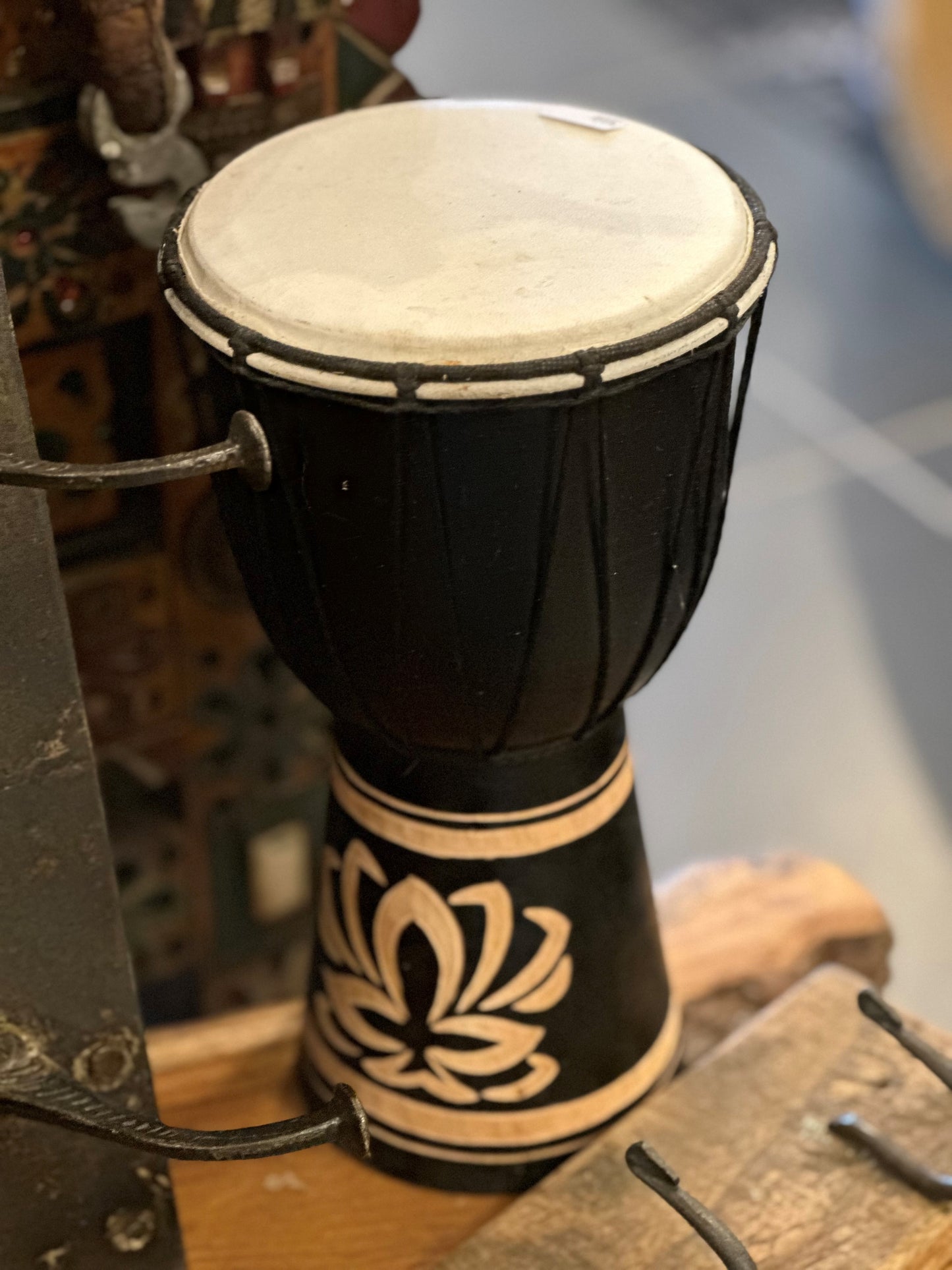 DJEMBE DRUM - LOTUS BLACK