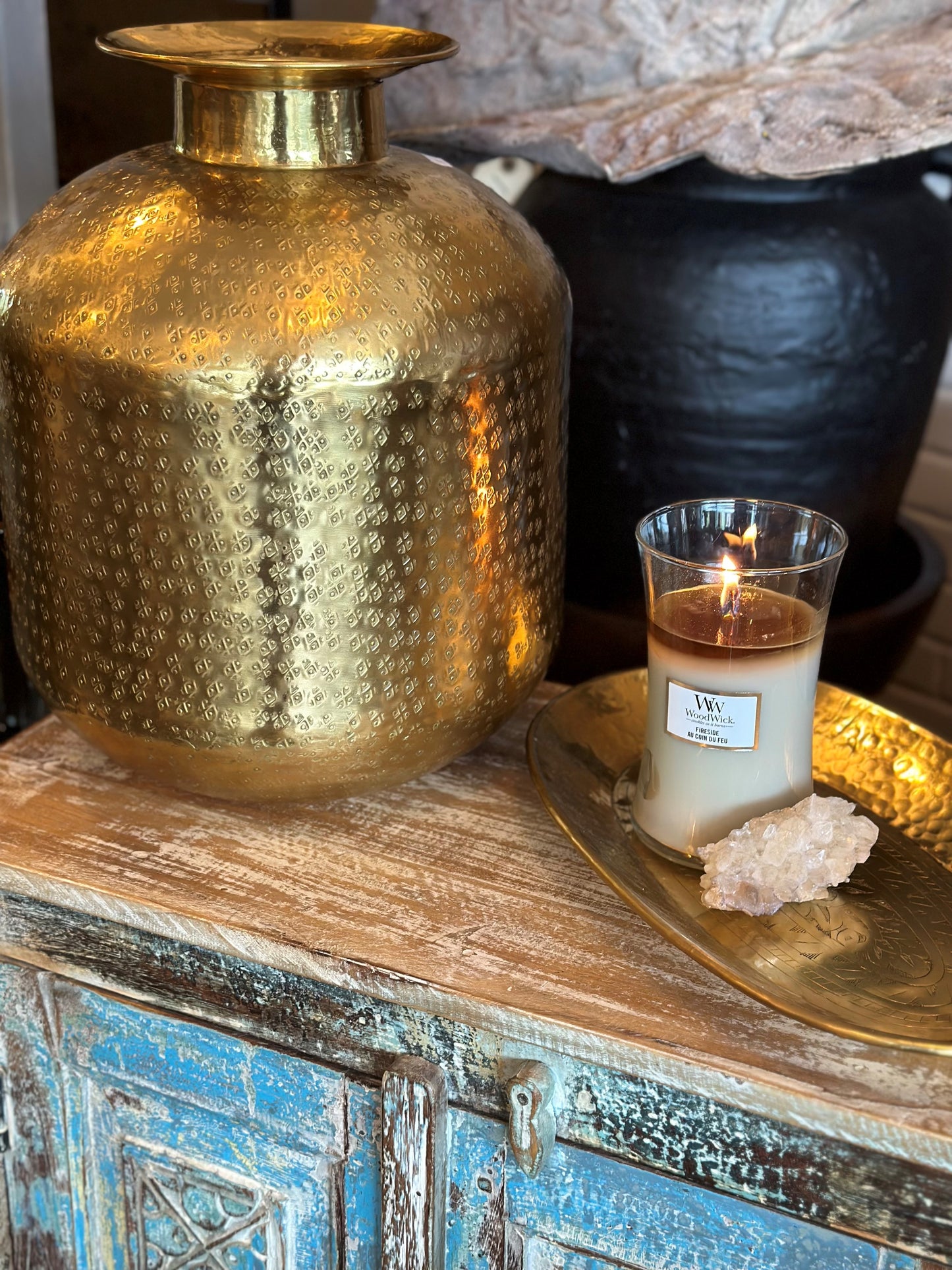 GOLD METAL POT L