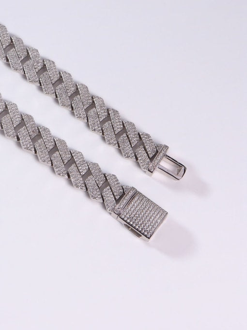 WONG NECKLACE SILVER - PLATINBELAGT.