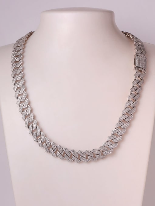 WONG NECKLACE SILVER - PLATINBELAGT.
