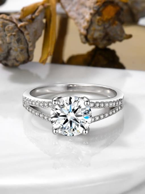 SØLVRING / RHODIUM 1,00 ct. MOISSANITE