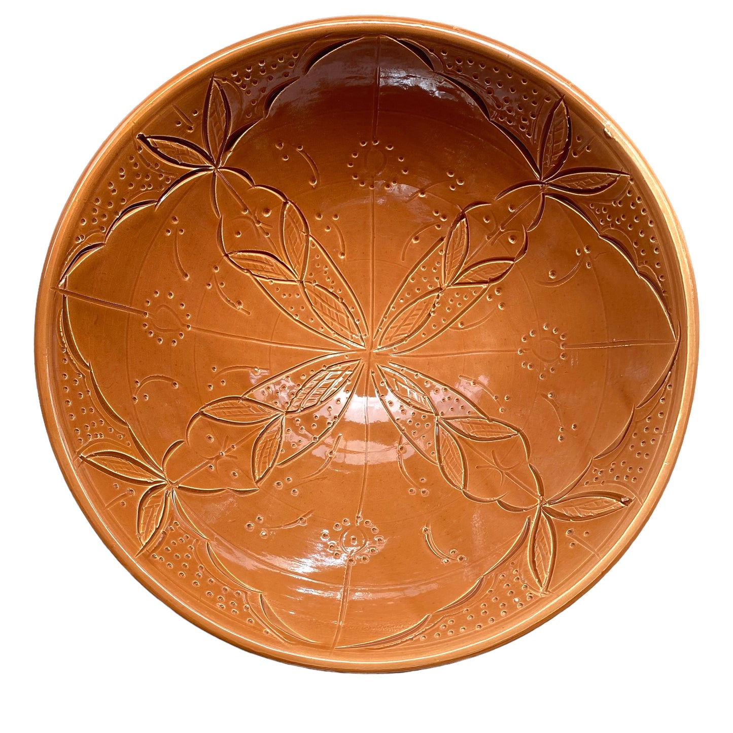 Marokkansk honningfarvet keramikskål - Meknes