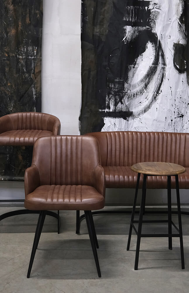 Trademark Living Holly høj skammel - sort