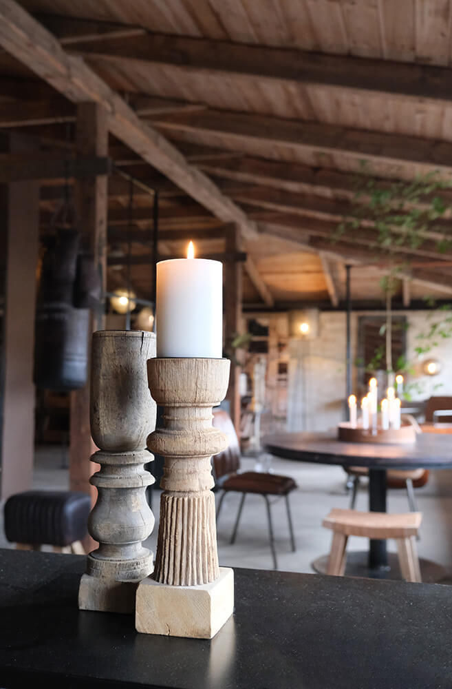 Trademark Living Unik lysestage i træ