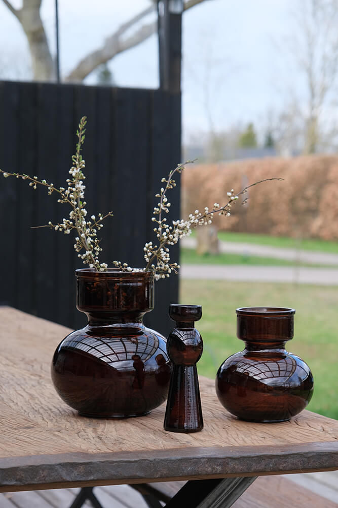 Trademark Living Roberts vase L - chokolade