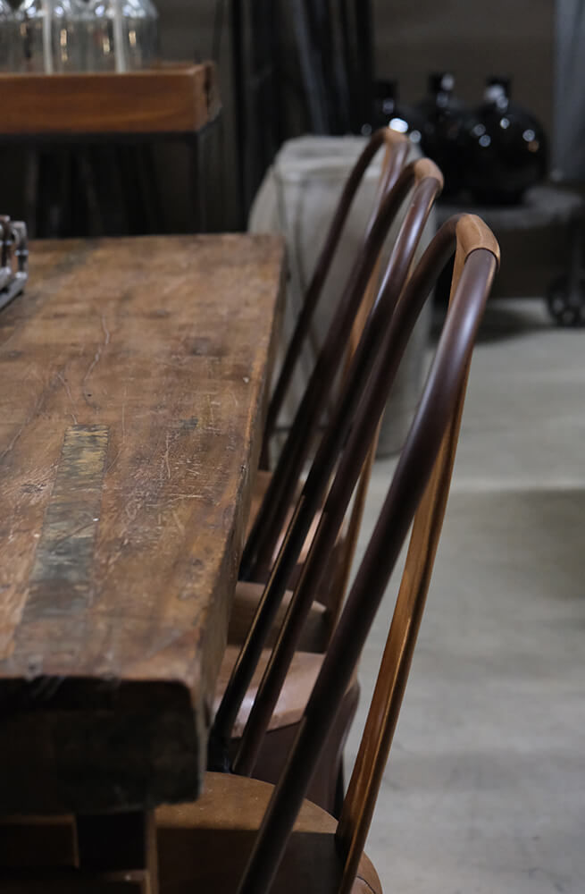 Trademark Living Living spisebordsstol med høj ryg - rust med læder