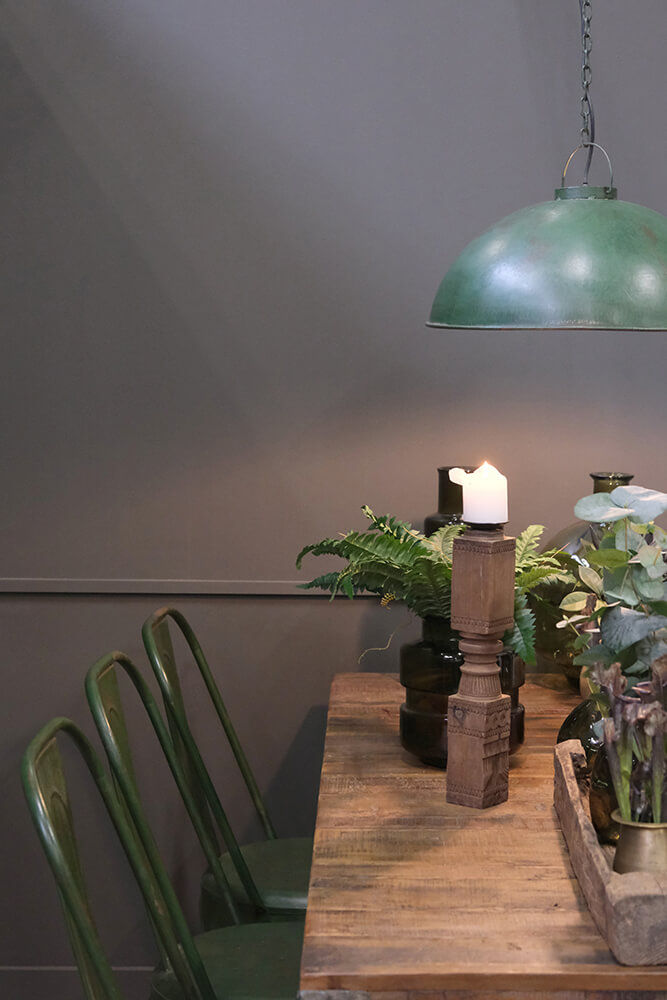 Trademark Living Living spisebordsstol med høj ryg - antikgrøn