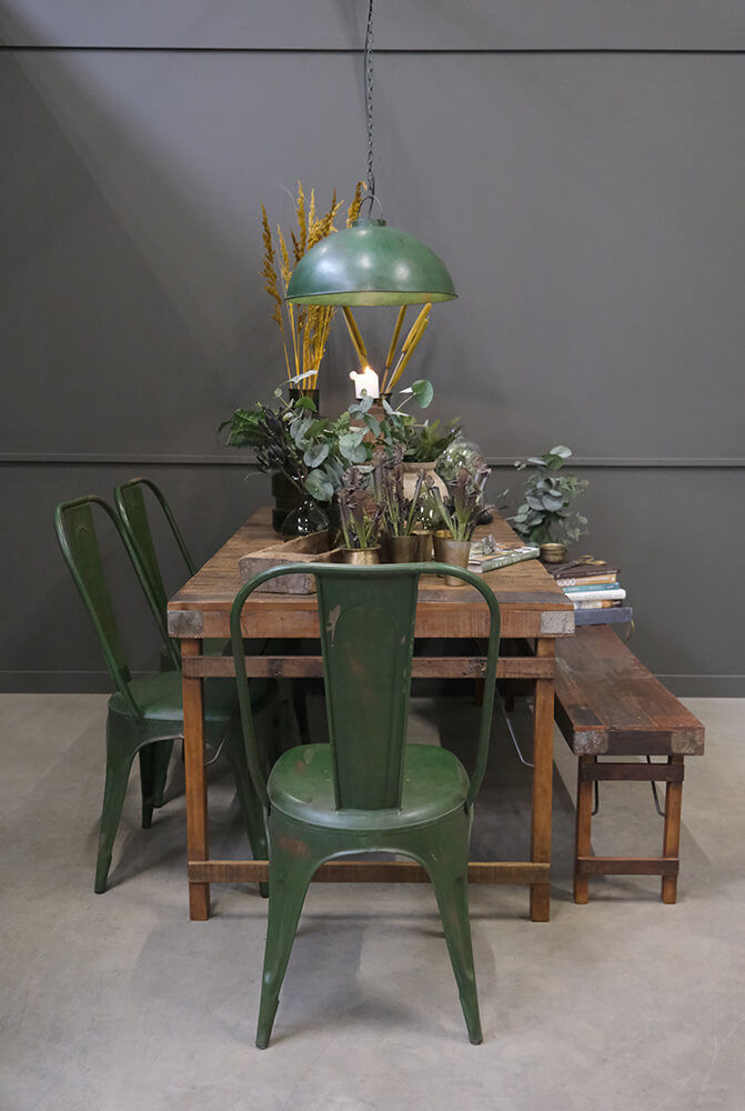 Trademark Living Living spisebordsstol med høj ryg - antikgrøn