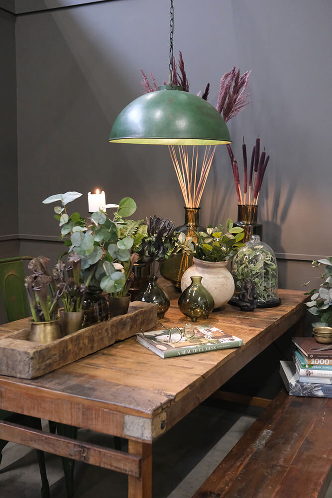 Trademark Living Living spisebordsstol med høj ryg - antikgrøn