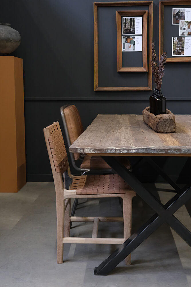 Trademark Living Brooklyn spisebordsstol med læder