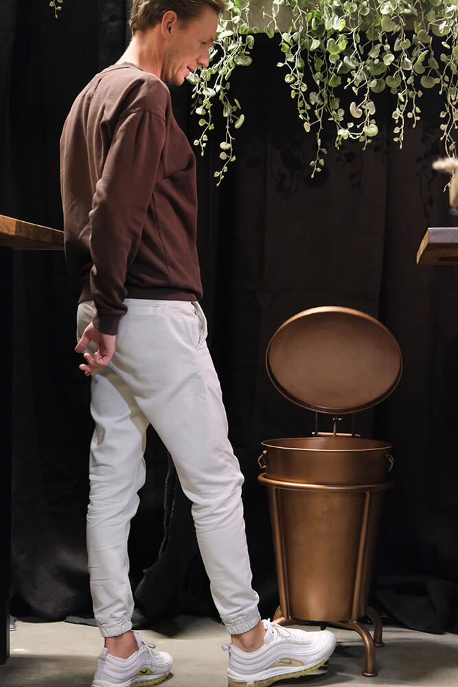 Trademark Living Klapp pedalspand kobber - L