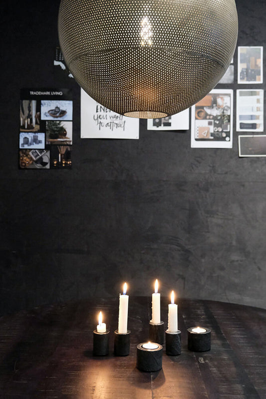 Trademark Living Cole lysestage i marmor m. indsats