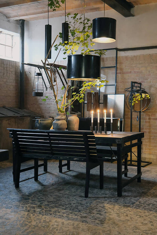 Trademark Living Java spisebord af genbrugstræ - sort