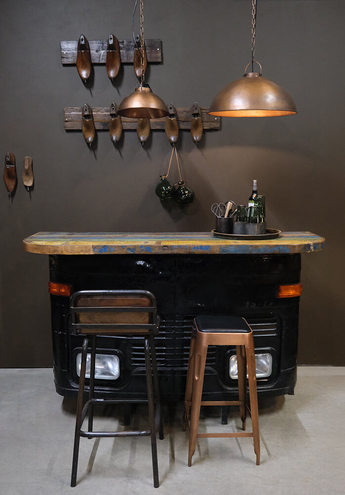 Trademark Living Helmer barstol med genbrugstræ