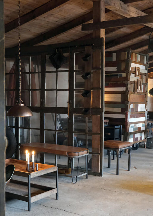 Trademark Living Gammel gjord med metalbægre