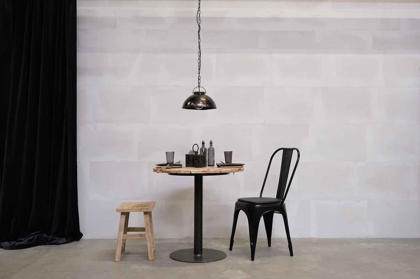 Trademark Living Living spisebordsstol med høj ryg - antiksort