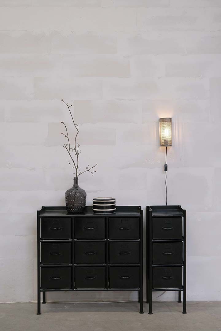Trademark Living Saga kommode sort - 3 skuffer