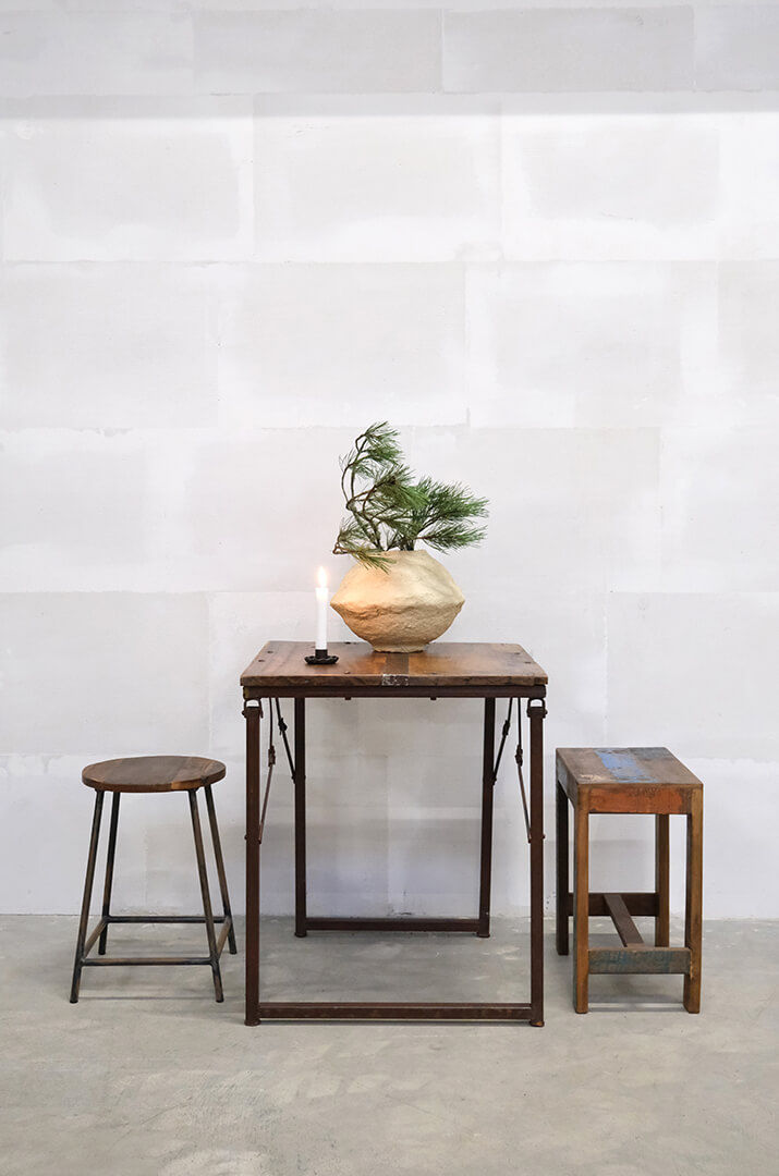 Trademark Living Leo skammel med sæde i genbrugstræ