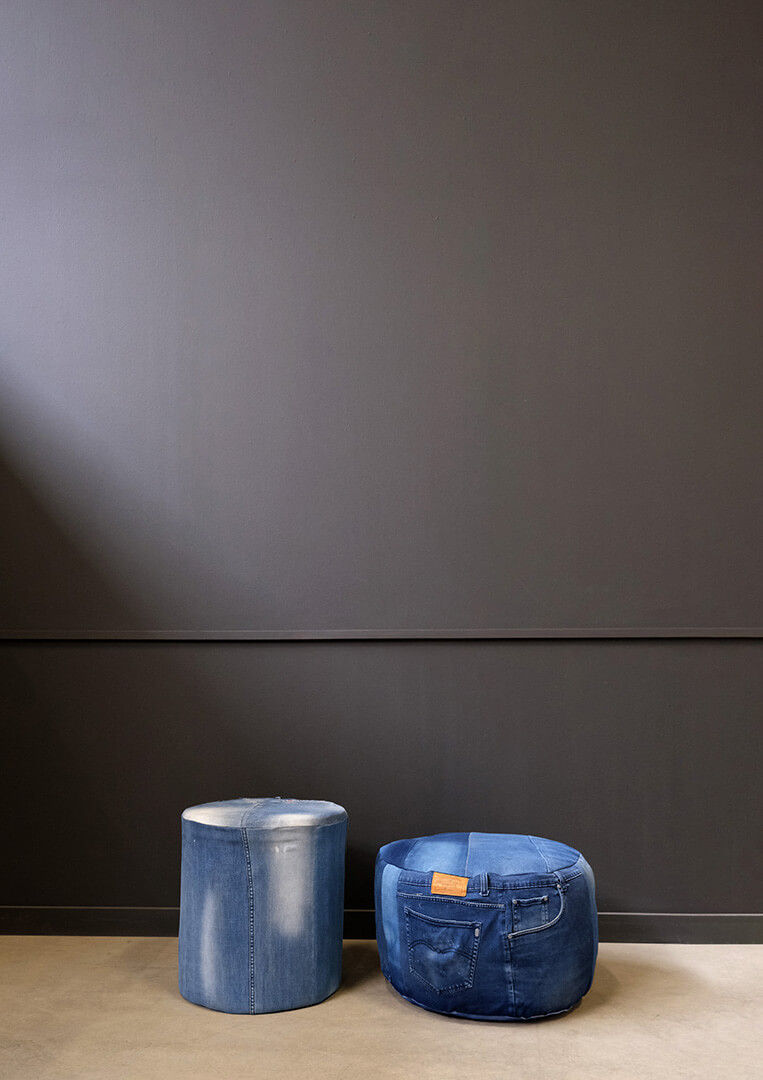 Trademark Living Denim puf - høj