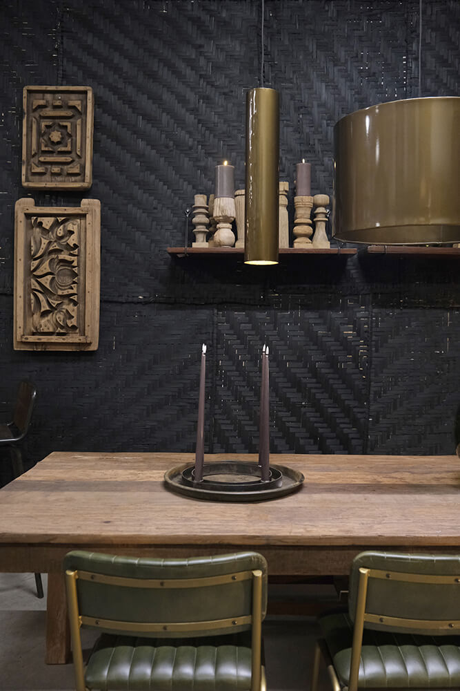 Trademark Living Diner spisebordsstol med quiltet læder - grøn/messing