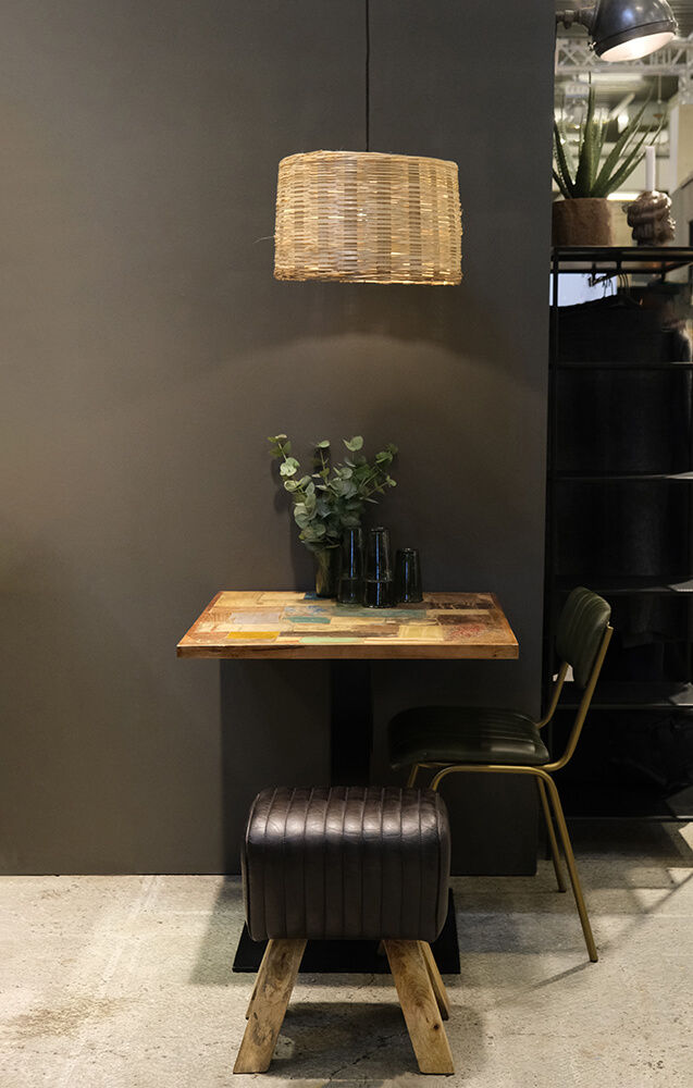 Trademark Living Diner spisebordsstol med quiltet læder - grøn/messing